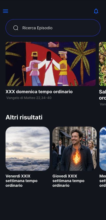 Archivio degli episodi con ricerca