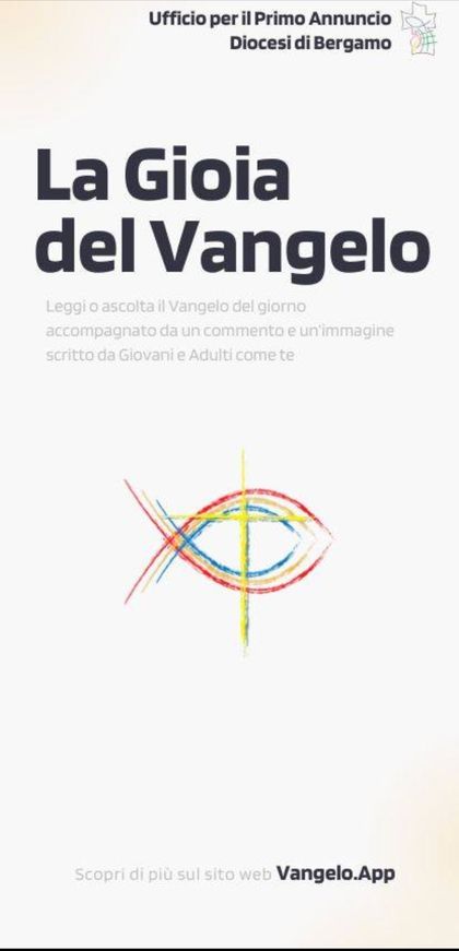 Schermata iniziale dell'app La Gioia del Vangelo